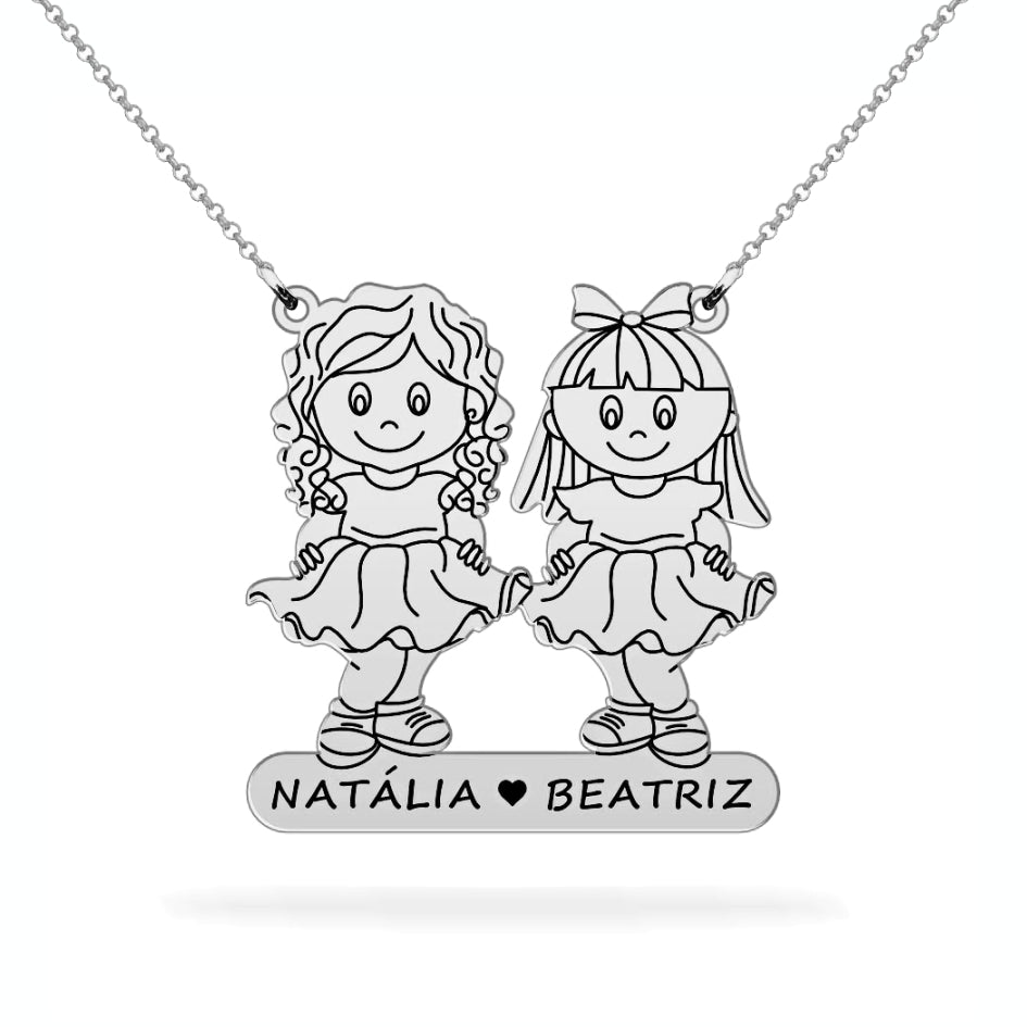 Personalized necklace daughter's name sterling silver