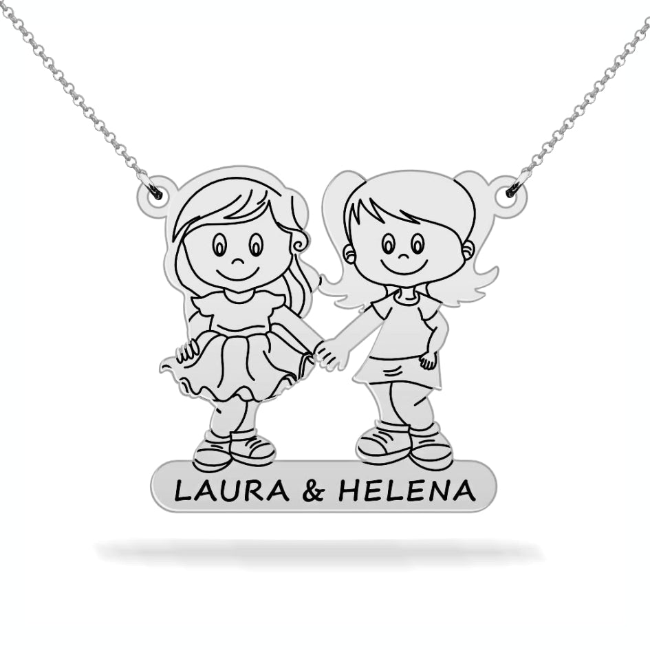 Personalized necklace daughter's name sterling silver