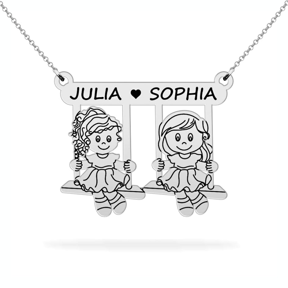 Personalized necklace daughter's name sterling silver