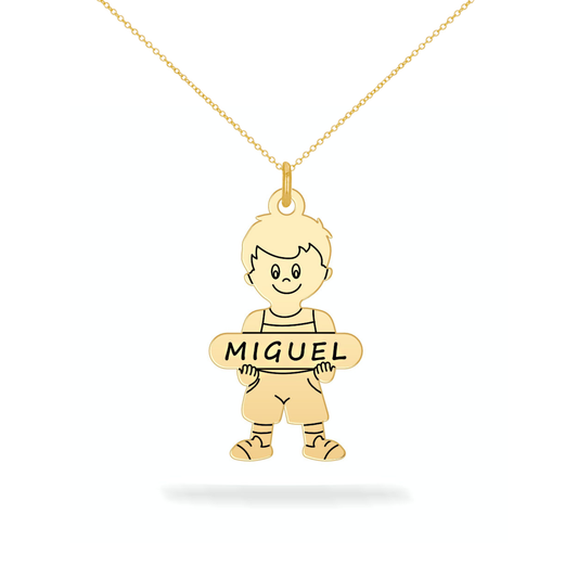 Personalized son name necklace 14K gold filled