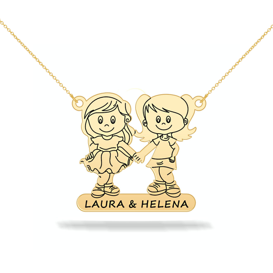 Personalized necklace daughter's name 14K Gold Filled