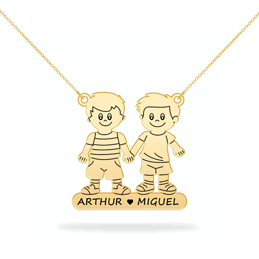 Personalized son's name necklace 14K gold filled