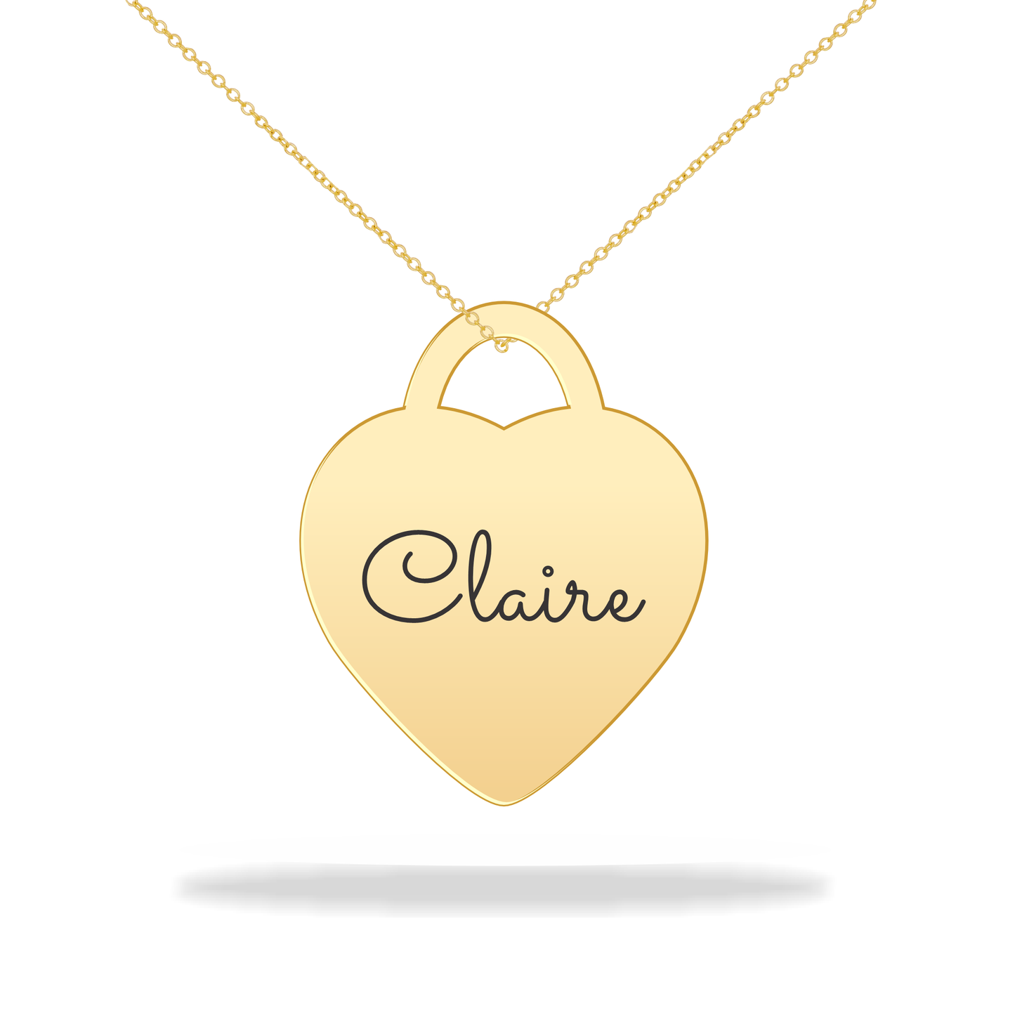 Custom Heart Necklace with Family Name,  14K Gold Filled