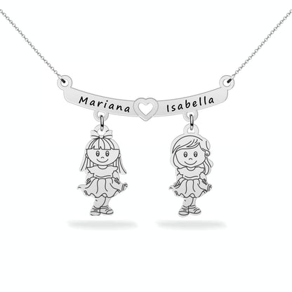 Personalized Son Daughter Name Necklace Sterling Silver