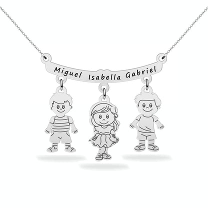 Personalized Son Daughter Name Necklace Sterling Silver