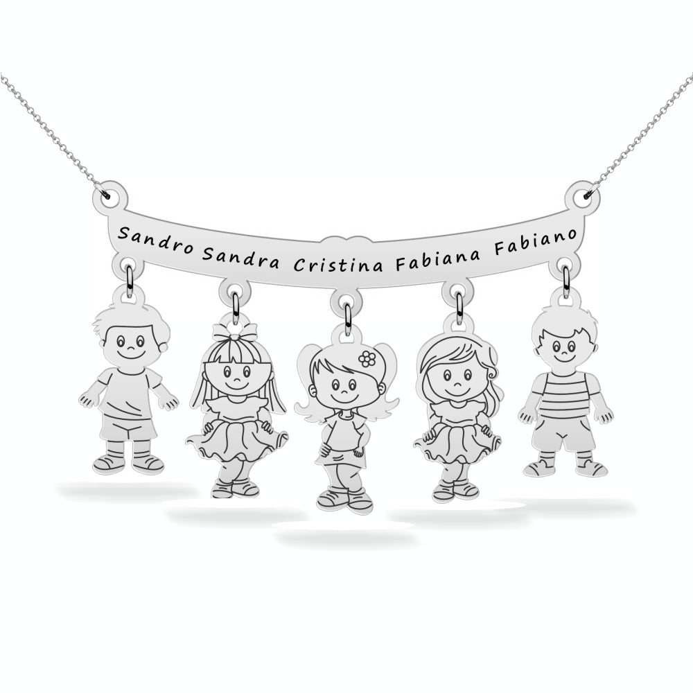 Personalized Son Daughter Name Necklace Sterling Silver