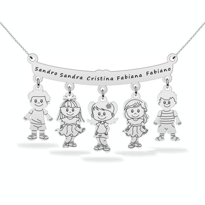 Personalized Son Daughter Name Necklace Sterling Silver