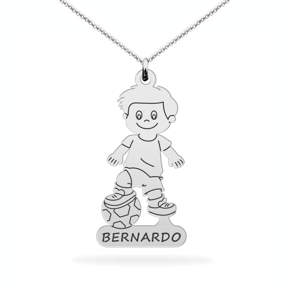 Personalized son name necklace sterling silver