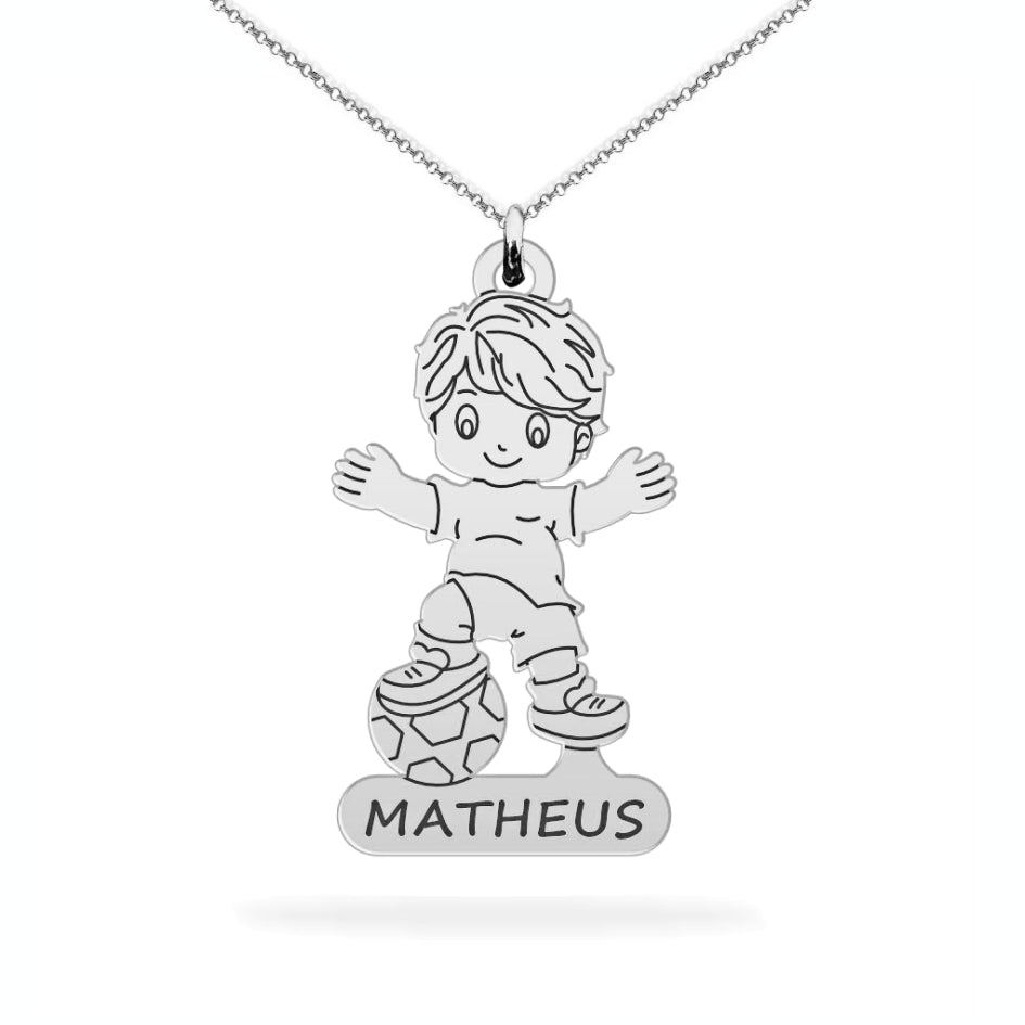 Personalized son name necklace sterling silver