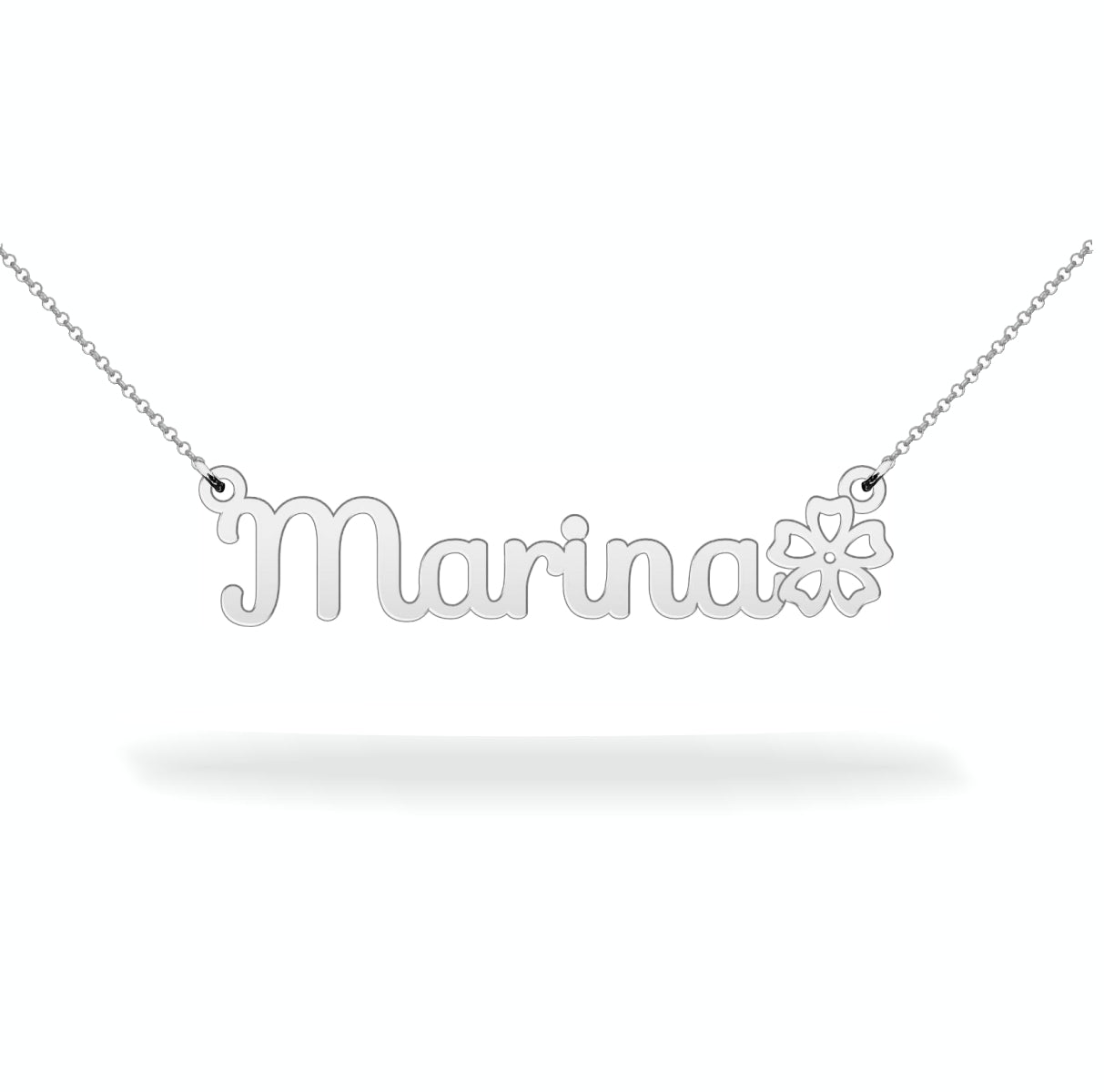 Name necklace sterling silver
