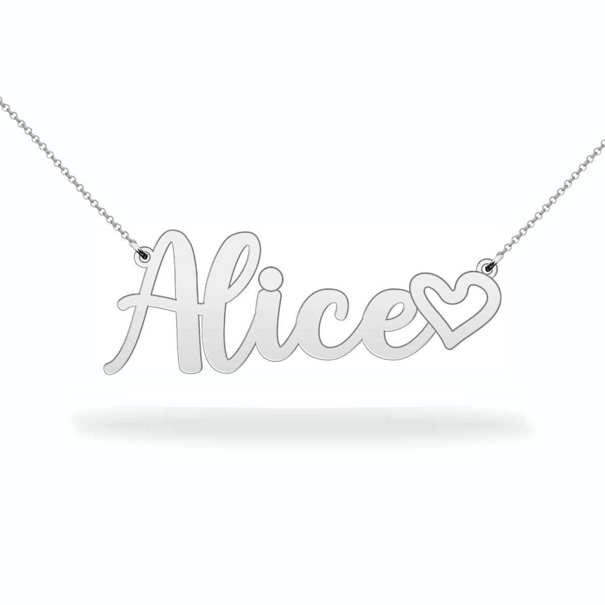 Name necklace sterling silver