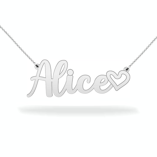 Name necklace sterling silver