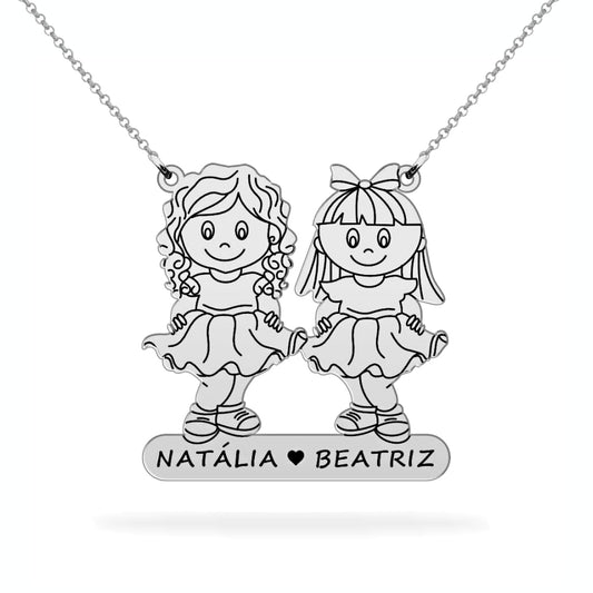 Personalized necklace daughter's name sterling silver