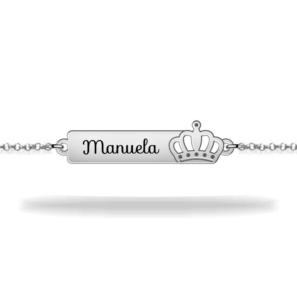 Children's bracelet girl with personalized name sterling silver