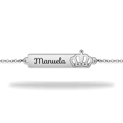 Children's bracelet girl with personalized name sterling silver