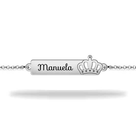 Children's bracelet girl with personalized name sterling silver