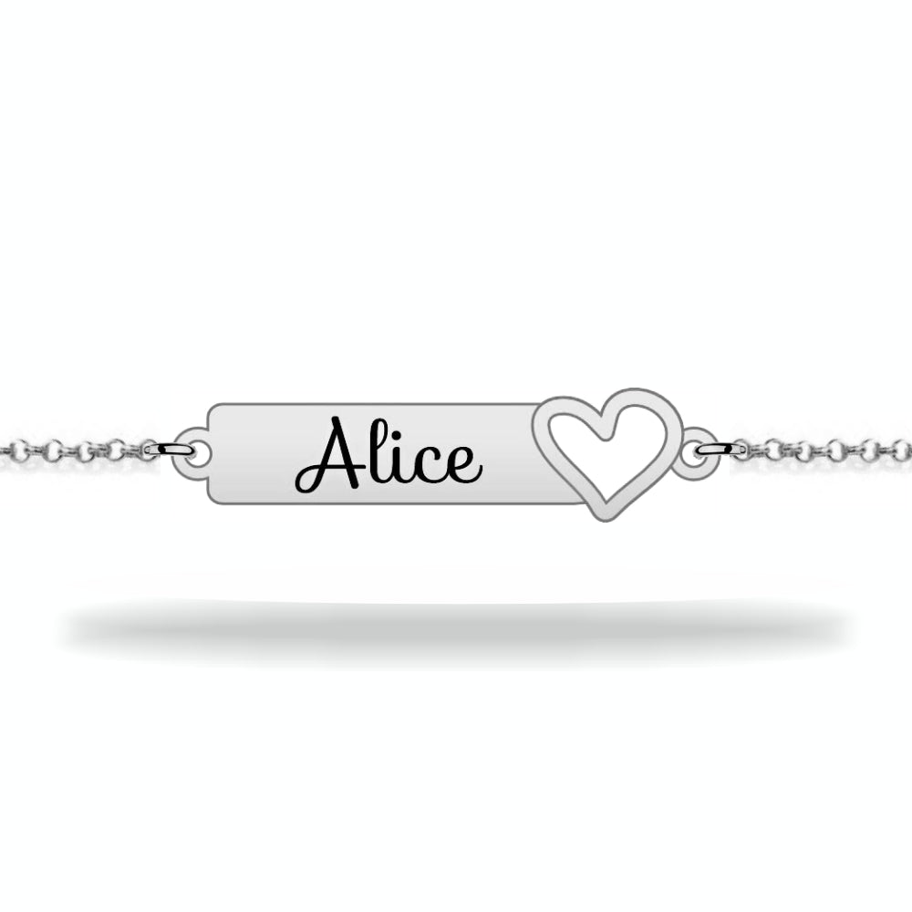 Children's bracelet girl with personalized name sterling silver
