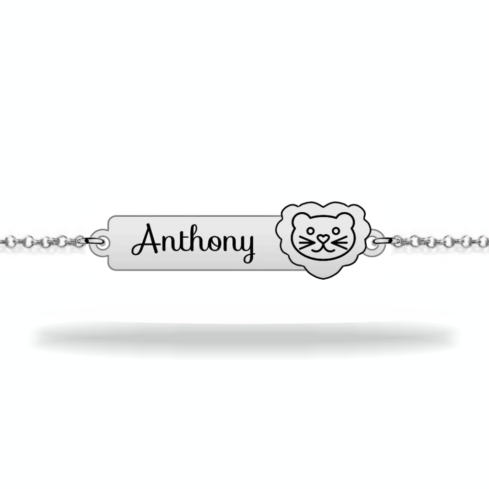Children's bracelet boy with personalized name sterling silver