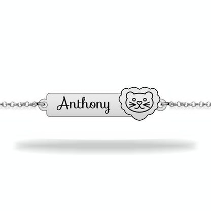 Children's bracelet boy with personalized name sterling silver